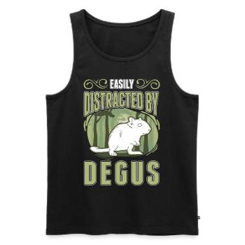 Degu Gift Shrub Rat Forest Degu - Men's Premium Organic Tank Top - black - Front - AI Model Male 178 light (178cm)