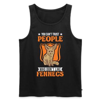 Fennec Gift Desert Fox Fennec - Men's Premium Organic Tank Top - black - Front - Michal (187cm)