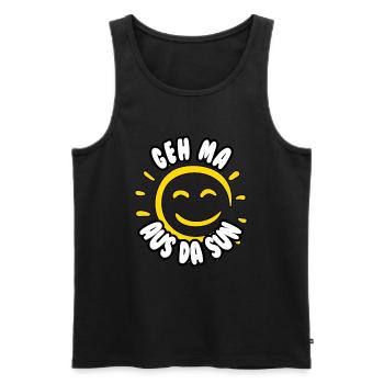 Geh mir aus der Sonne - Männer Premium Bio Tank Top - Schwarz - Vorne - Michal (187cm)