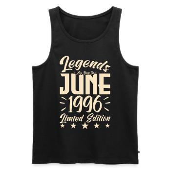Geboren Juni 1996 Geburtstagsgeschenk 1996. - Männer Premium Bio Tank Top - Schwarz - Vorne - Michal (187cm)