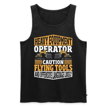 Maschinenführer Baumaschinenführer Baumaschine - Männer Premium Bio Tank Top - Schwarz - Vorne - AI Model Male 178 light (178cm)