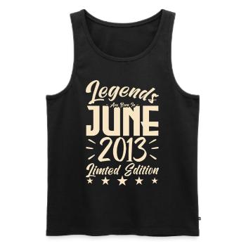 Geboren Juni 2013 Geburtstagsgeschenk 2013. - Männer Premium Bio Tank Top - Schwarz - Vorne - Michal (187cm)