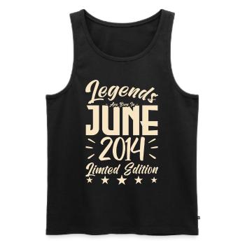 Geboren Juni 2014 Geburtstagsgeschenk 2014. - Männer Premium Bio Tank Top - Schwarz - Vorne - Michal (187cm)