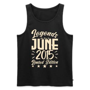 Geboren Juni 2015 Geburtstagsgeschenk 2015. - Männer Premium Bio Tank Top - Schwarz - Vorne - Michal (187cm)