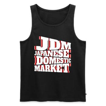 JDM Marché intérieur japonais Sport automobile - Débardeur bio Premium Homme - noir - Devant - Michal (187cm)