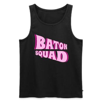 Baton Twirling Rod Turning Baton Twirling Squad - Débardeur bio Premium Homme - noir - Devant - AI Model Male 178 light (178cm)