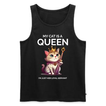 Katzenliebhaber Kätzchen - Männer Premium Bio Tank Top - Schwarz - Vorne - Michal (187cm)