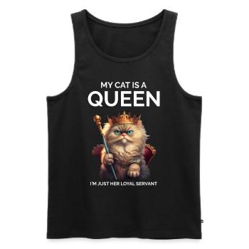 Pelz Eltern Kätzchen Katze Papa Katze Mama - Männer Premium Bio Tank Top - Schwarz - Vorne - Michal (187cm)