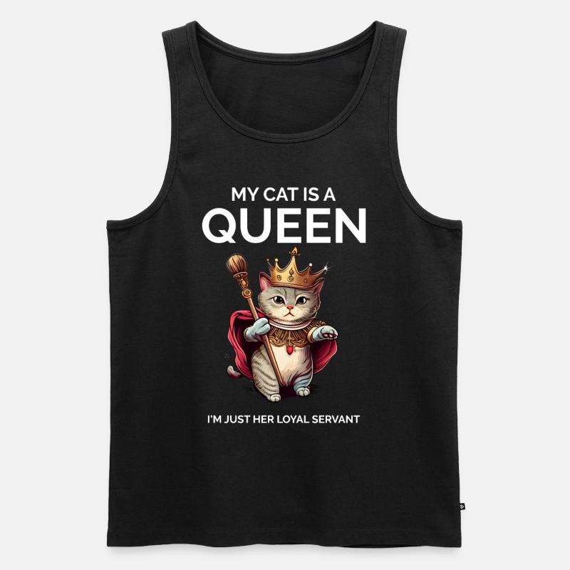 Stolze Katzenbesitzerin Katzenmutter - Männer Premium Bio Tank Top - Schwarz