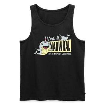 I'm A Narwhal In A Human Costume Narwhal Unicorn - Men's Premium Organic Tank Top - black - Front - Michal (187cm)