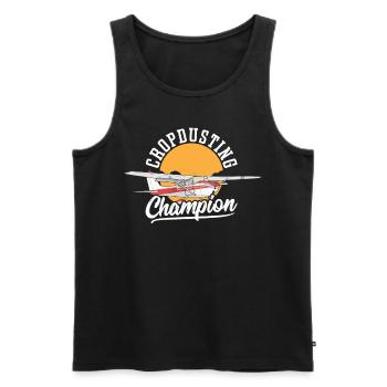 Cropdusting Champion Crop Duster Crop Dusting - Männer Premium Bio Tank Top - Schwarz - Vorne - AI Model Male 178 light (178cm)