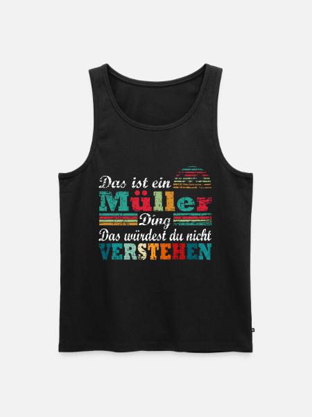 Müller - Männer Premium Bio Tank Top - Schwarz