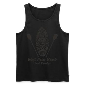 Family Vacation Florida West Palm Beach Palm Ocean - Men's Premium Organic Tank Top - black - Front - Michal (187cm)