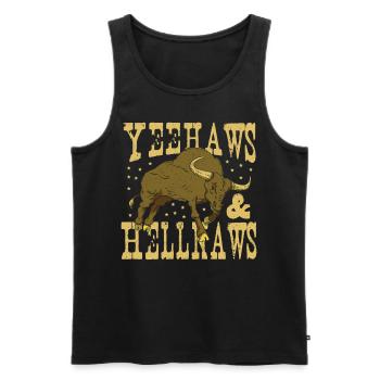 Rodeo Bullriding Western Ranch Horse Riding - Männer Premium Bio Tank Top - Schwarz - Vorne - AI Model Male 178 light (178cm)