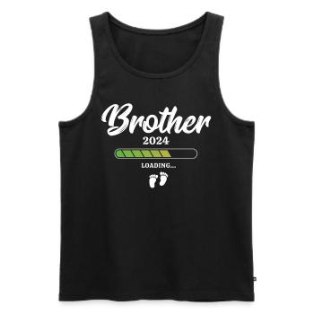 Brother Loading 2024 - Men's Premium Organic Tank Top - black - Front - Michal (187cm)