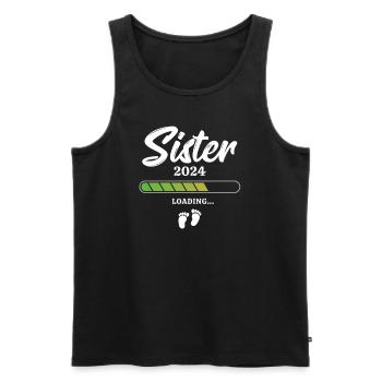 Sister Loading 2024 - Men's Premium Organic Tank Top - black - Front - Michal (187cm)