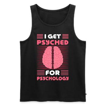 Psychologue École Psychologue Psychothérapeute - Débardeur bio Premium Homme - noir - Devant - Michal (187cm)