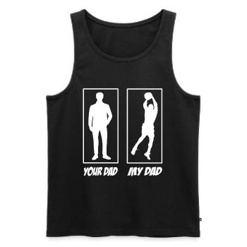 Your Dad My Dad Basketball Papa - Men's Premium Organic Tank Top - black - Front - Michal (187cm)