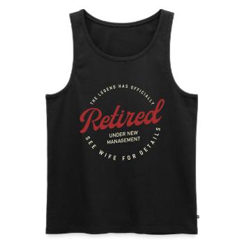 The Legend Has Officially Retired Rente Gift - Men's Premium Organic Tank Top - black - Front - Michal (187cm)