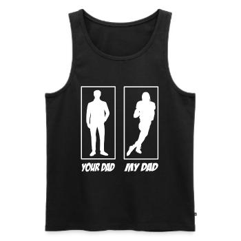 Your Dad My Dad Football Papa - Men's Premium Organic Tank Top - black - Front - Michal (187cm)