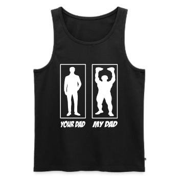 Your Dad My Dad Boxer Papa - Männer Premium Bio Tank Top - Schwarz - Vorne - AI Model Male 178 light (178cm)