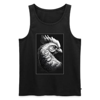 Chickens Whisperer Farm Farmer Chicken coop Chicken - Men's Premium Organic Tank Top - black - Front - Michal (187cm)