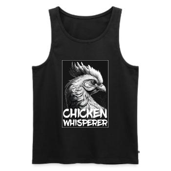 Chickens Whisperer Farm Farmer Chicken coop Chicken - Men's Premium Organic Tank Top - black - Front - Michal (187cm)