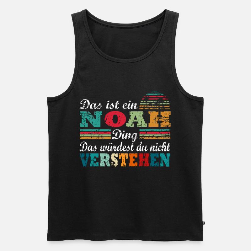 Name Noah - Männer Premium Bio Tank Top - Schwarz