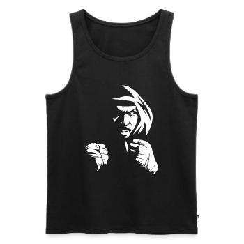 boxe boxeur boxe arts martiaux entraînement arts martiaux - Débardeur bio Premium Homme - noir - Devant - AI Model Male 178 light (178cm)