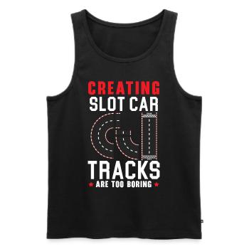 Slot Car Tracks Because real roads are too boring - Men's Premium Organic Tank Top - black - Front - Michal (187cm)