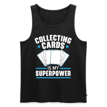 Collectionner des cartes est ma superpuissance TCG cartes - Débardeur bio Premium Homme - noir - Devant - Michal (187cm)