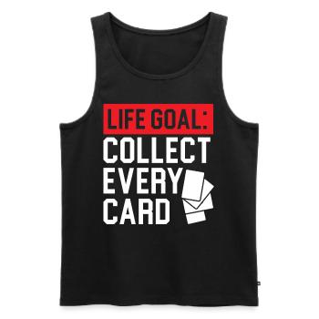 Life Goal Collect Every Card Collectible Card Game - Men's Premium Organic Tank Top - black - Front - Michal (187cm)