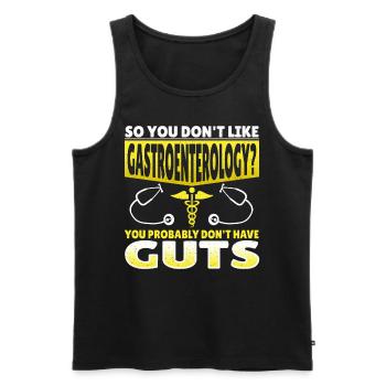 So You Don't Like Gastroenterology? - Men's Premium Organic Tank Top - black - Front - AI Model Male 178 light (178cm)