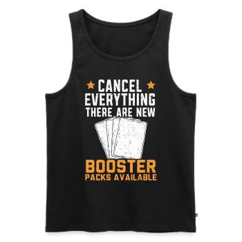 Cancel Everything There are new booster packs - Men's Premium Organic Tank Top - black - Front - Michal (187cm)