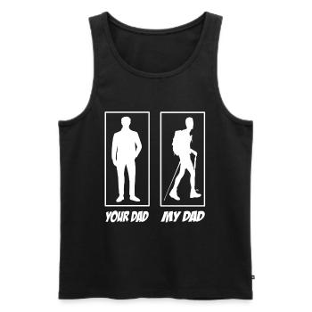Your Dad My Dad Hiking Dad - Men's Premium Organic Tank Top - black - Front - AI Model Male 178 light (178cm)