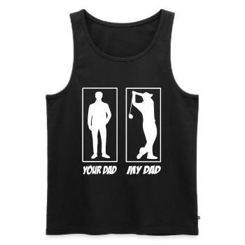 Your Dad My Dad Golf Papa - Men's Premium Organic Tank Top - black - Front - Michal (187cm)