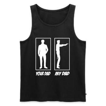 My dad Your Dad Police Papa - Men's Premium Organic Tank Top - black - Front - Michal (187cm)