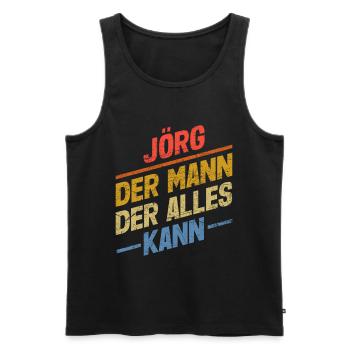 Jörg Der Mann Der Alles Kann Vorname Jörg - Männer Premium Bio Tank Top - Schwarz - Vorne - AI Model Male 178 light (178cm)