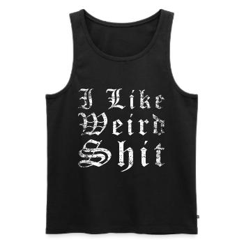 komisch cool, seltsam sein - Männer Premium Bio Tank Top - Schwarz - Vorne - AI Model Male 178 light (178cm)