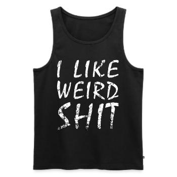 seltsam komisch Charakter - Männer Premium Bio Tank Top - Schwarz - Vorne - AI Model Male 178 light (178cm)