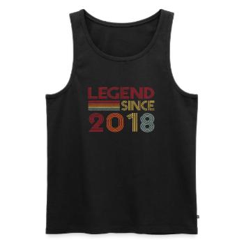 2018 Geburtstag Legend since Retro Vintage - Männer Premium Bio Tank Top - Schwarz - Vorne - AI Model Male 178 light (178cm)