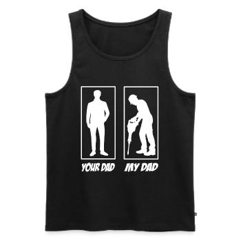 Your Dad My Dad Construction Worker Dad - Men's Premium Organic Tank Top - black - Front - AI Model Male 178 light (178cm)