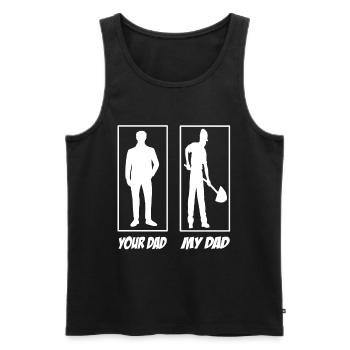 Your Dad My Dad Construction Worker Dad - Men's Premium Organic Tank Top - black - Front - AI Model Male 178 light (178cm)