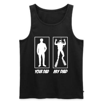 My Dad Your Dad Diver Dad - Men's Premium Organic Tank Top - black - Front - AI Model Male 178 light (178cm)