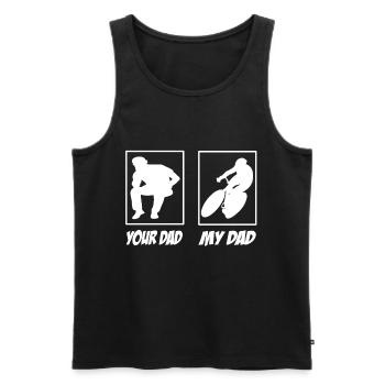 Your Dad My Dad Road Bike Dad - Men's Premium Organic Tank Top - black - Front - AI Model Male 178 light (178cm)