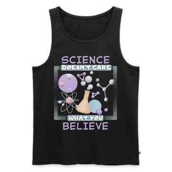 Saying for scientists physicists, chemist profession - Men's Premium Organic Tank Top - black - Front - AI Model Male 178 light (178cm)
