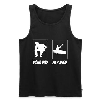 Your Dad My Dad Rowing Dad - Men's Premium Organic Tank Top - black - Front - AI Model Male 178 light (178cm)