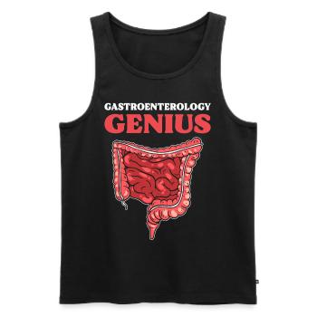 Gastroenterology Genius Gastroenterology - Men's Premium Organic Tank Top - black - Front - AI Model Male 178 light (178cm)