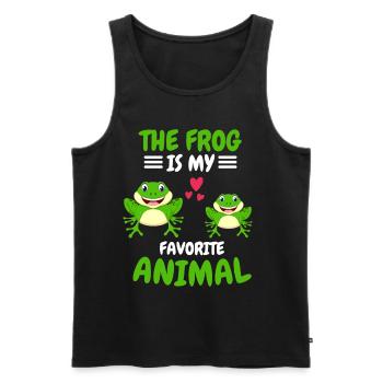 Animal Lovers Frog Lovers Animal Gift Frog - Men's Premium Organic Tank Top - black - Front - AI Model Male 178 light (178cm)
