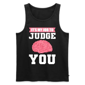 Psychologe Schulpsychologe Psychologie Psyche - Männer Premium Bio Tank Top - Schwarz - Vorne - AI Model Male 178 light (178cm)